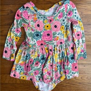 Play By Little Sleepies Secret Garden Bamboo Dress with Bodysuit Size 18-24 M